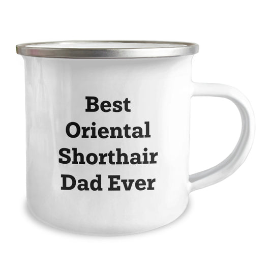 Oriental Shorthair Cat Lover's Funny Gift for Dad - Unique Camping Mug for Valentine's - Image 2