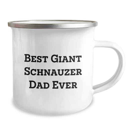 Funny Giant Schnauzer Dog Dad Gifts from Men on Valentine's - Best Dad Ever Camping Mug - Image 2