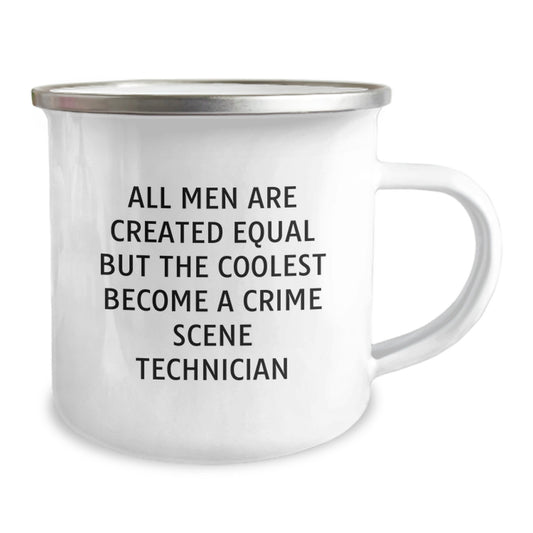 Funny Crime Scene Technician Camping Mug - Gifts from Men to Crime Scene Technician Dad on Father's Day - Image 2