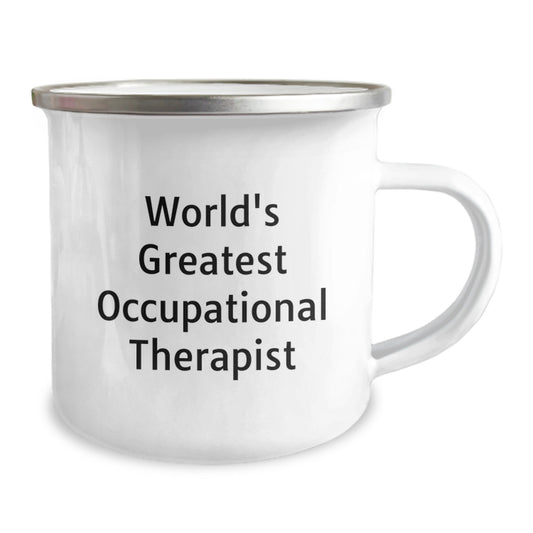 Funny Occupational Therapist Gifts, Unique Camping Mug for Graduation, 'World's Greatest Occupational Therapist' Quote Gifts from Family or Friends to Occupational Therapist Men or Women - Image 2