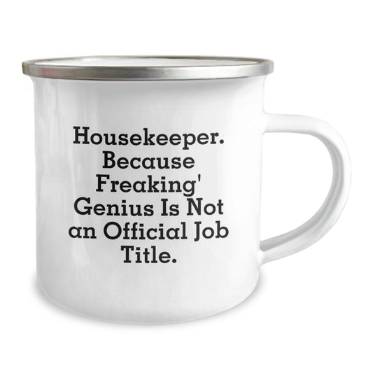 Funny Housekeeper Gifts from Men to Women Housekeeper Camping Mug for Graduation Unique Gifts - Image 2