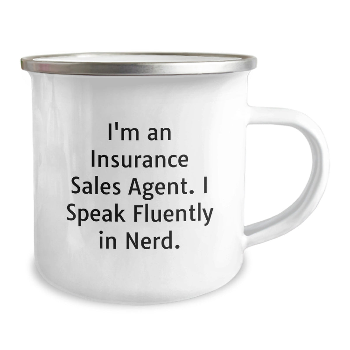 Funny Insurance Sales Agent Gifts for Men, Birthday Unique Gifts from Friends, Personalized Camping Mug with I Speak Fluently In genius quote - Image 2