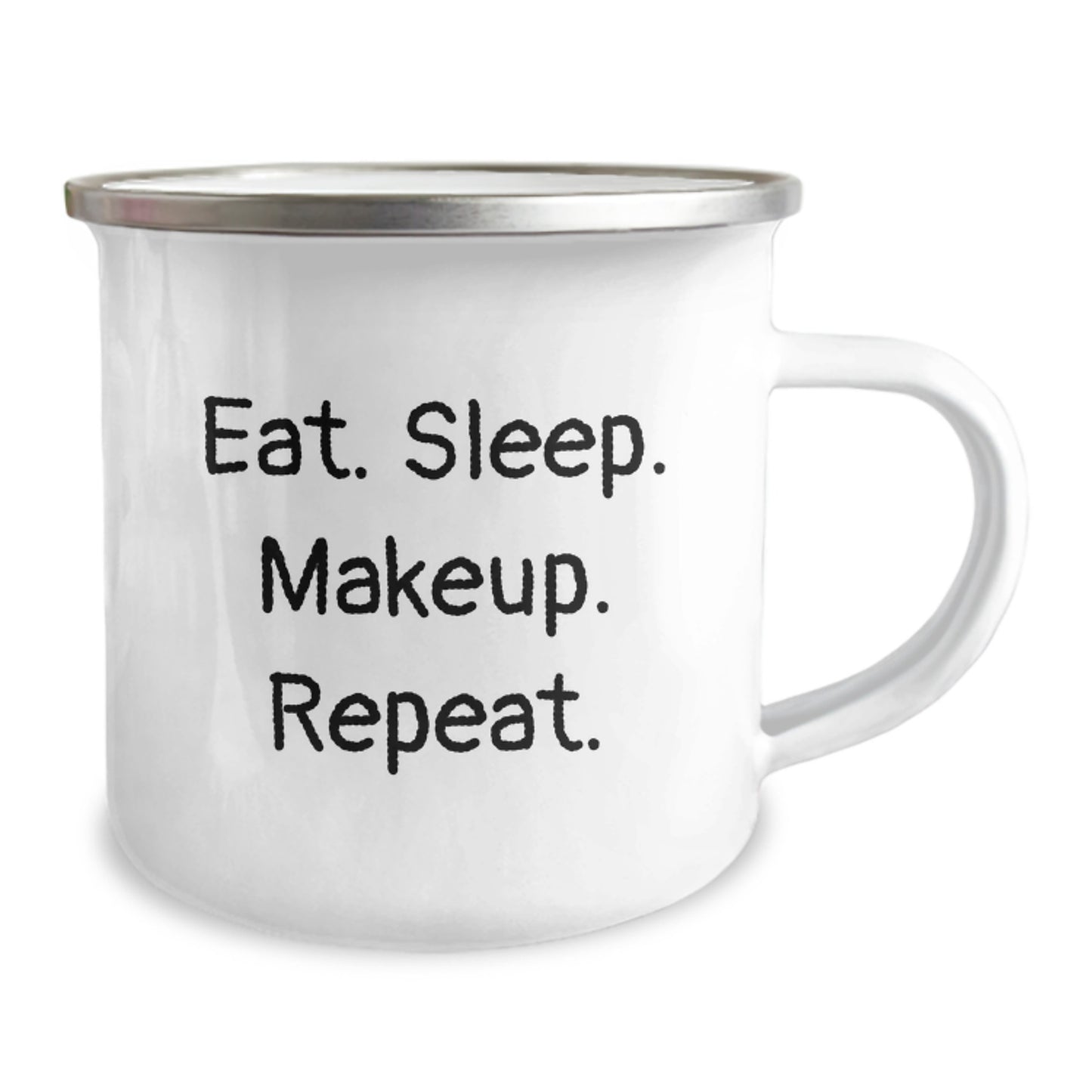 Funny Makeup Lover Gifts from Friends and Family for Valentine's Unique Camping Mug - Image 2