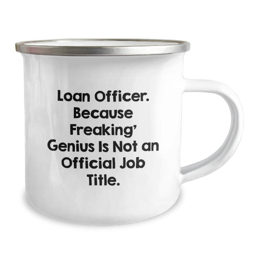 Loan Officer Keepsake Camping Mug Birthday Gift for Him with Enamel - Image 2