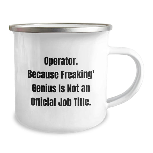 Operator Gifts for Men from Friends - Funny Camping Mug, Graduation Unique Gifts from Operator Enthusiast - Operator genius Mugs - Image 2