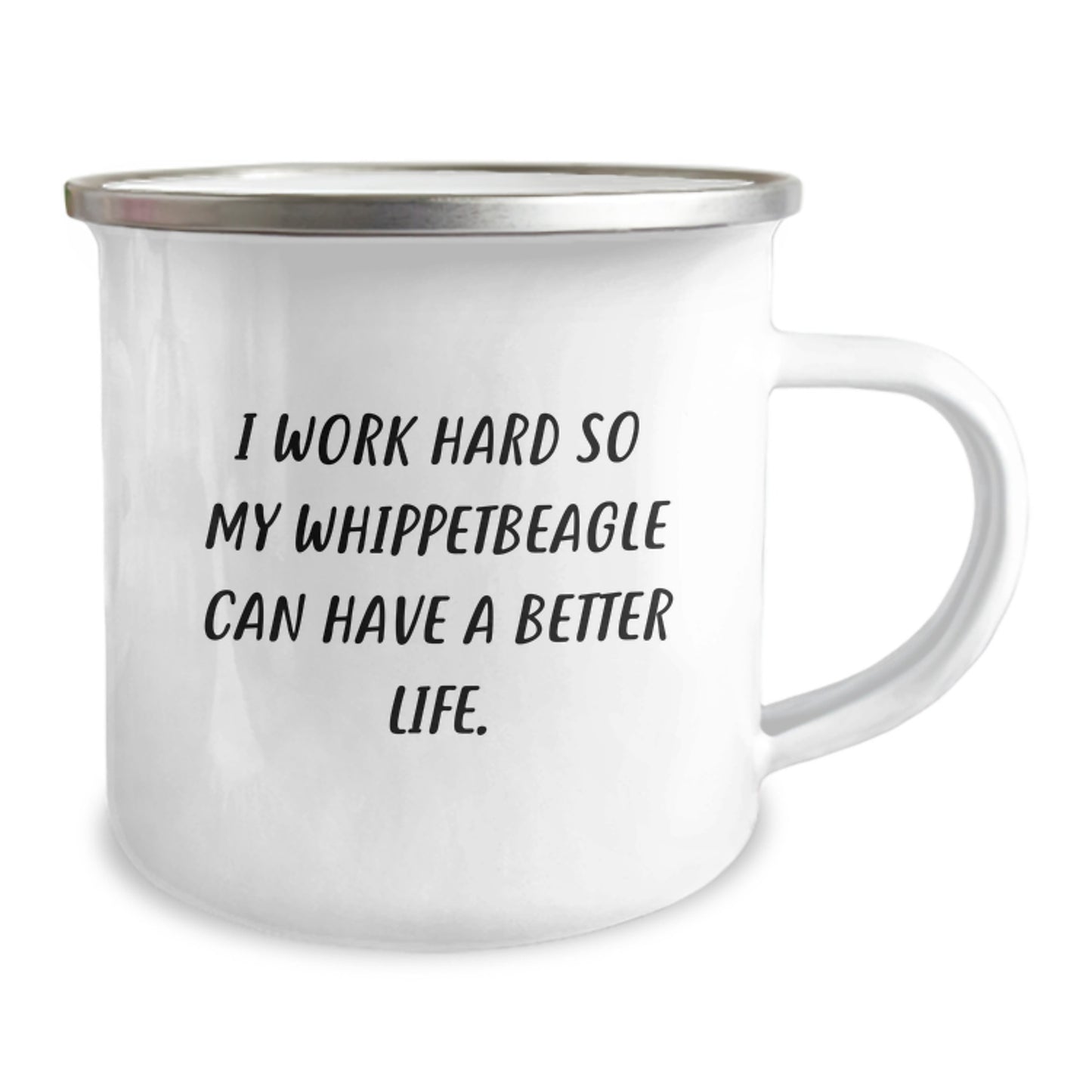 Whippet Dog Lover Gifts, Funny Quote, Birthday Unique Gifts from Men to Women, Stainless Steel Camping Mug - Image 2