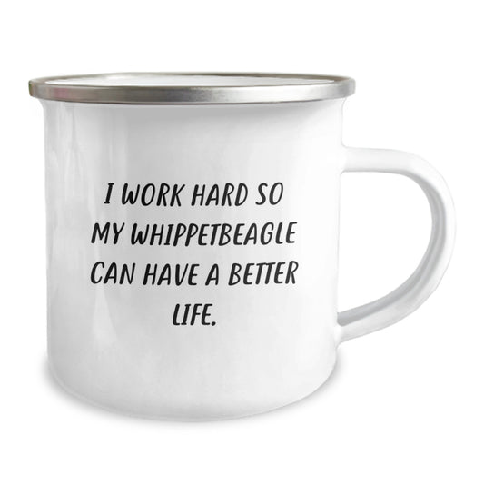 Whippet Dog Lover Gifts, Funny Quote, Birthday Unique Gifts from Men to Women, Stainless Steel Camping Mug - Image 2