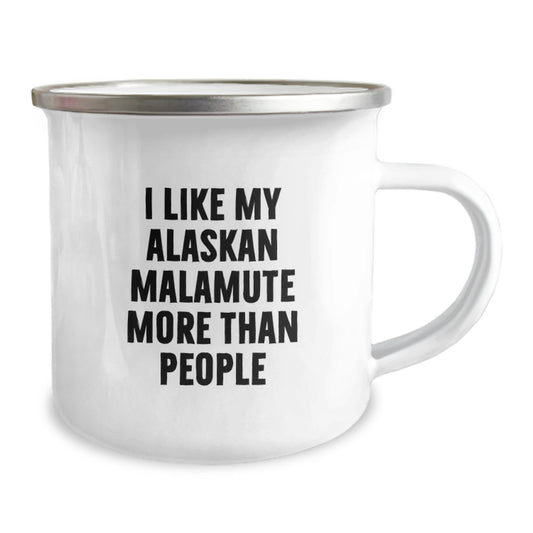 Funny Alaskan Malamute Dog Camping Mug Gifts from Friends and Family - Birthday Unique Presents for Alaskan Malamute Dog Lovers - Image 2