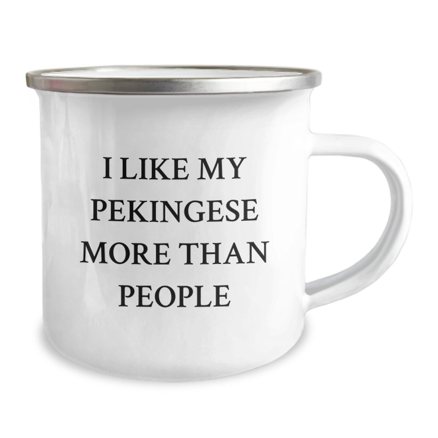 Funny Pekingese Dog Lover Gifts from Men to Friends for Valentine's Funny Camping Mug - Image 2