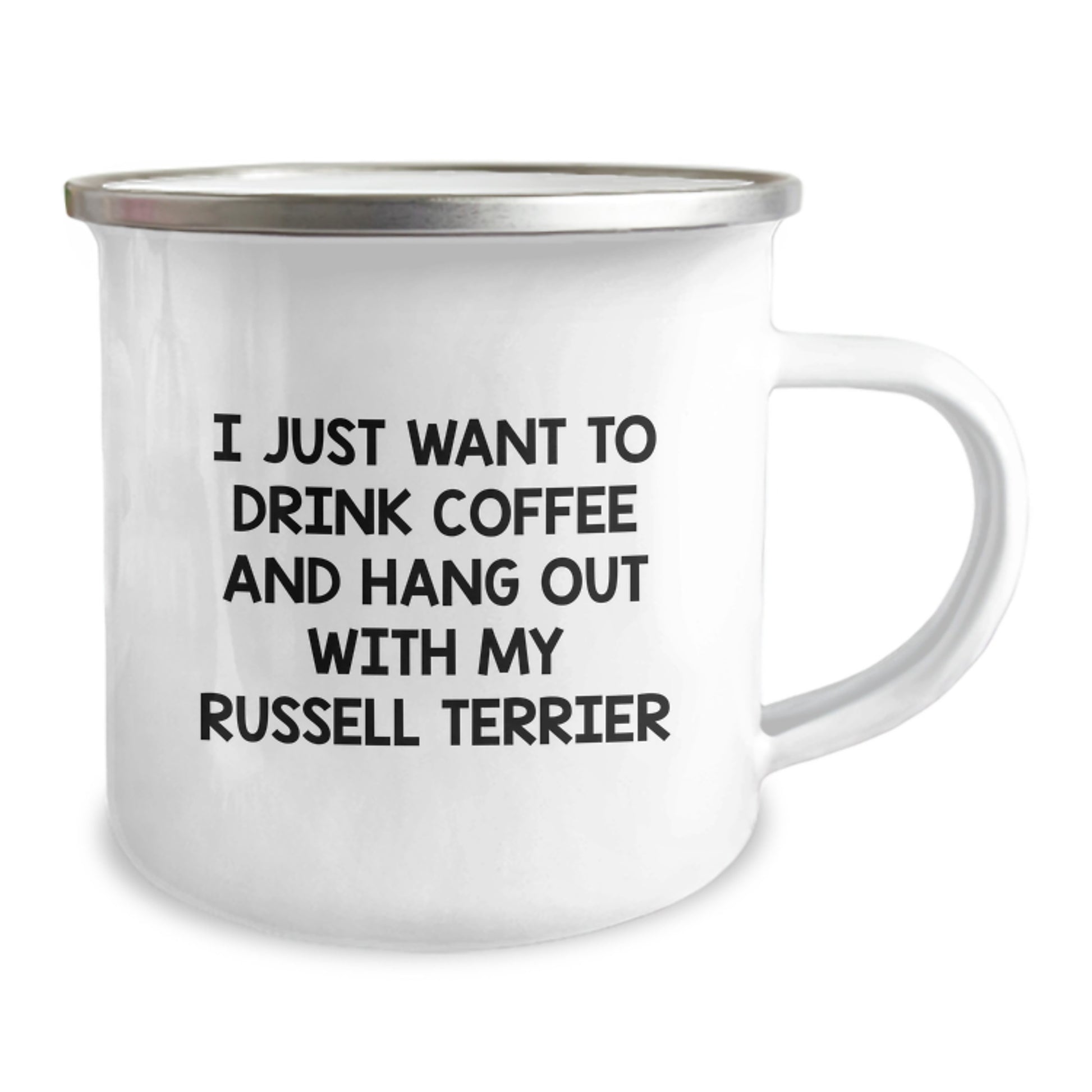 Russell Terrier Dog Lover Gifts from Men to Women Funny Valentine's Camping Mug - 'I Just Want To Drink Coffee And Hang Out With My Russell Terrier' - Russell Terrier Dog Gifts for Friends - Image 2
