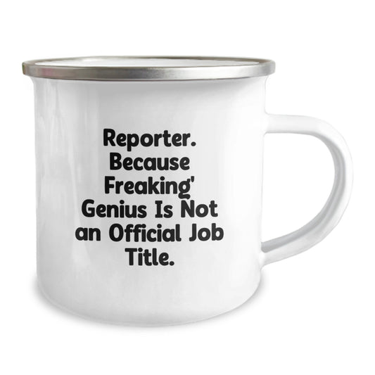 Christmas Gift for Her - Reporter Camping Mug with Witty Present - Image 2