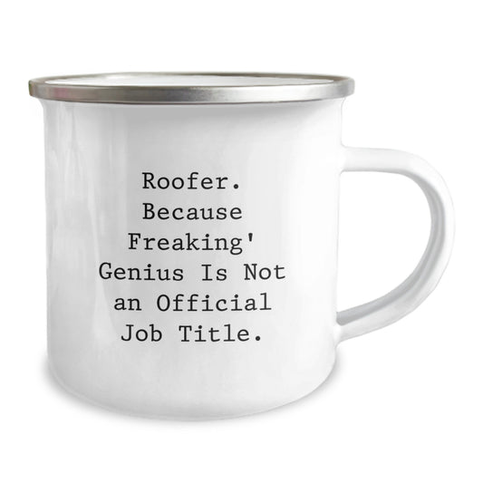 Roofer Keepsake Camping Mug for Him Christmas Gift Stainless Steel 12oz - Image 2