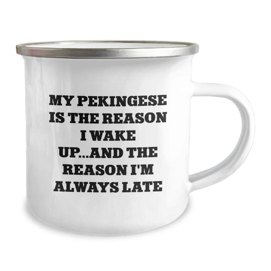 Funny Pekingese Dog Lover Camping Mug Gifts from Friends and Family for Birthday Unique - Image 2