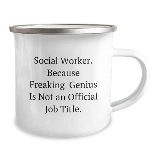 Birthday Gift Surprise for Her Social Worker Camping Mug Present - Image 2