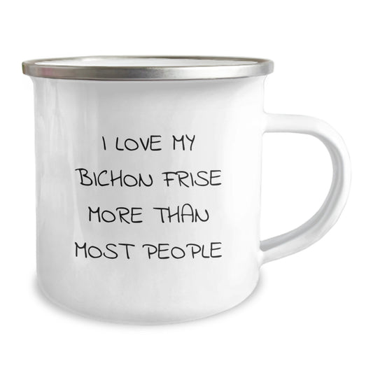 Funny Bichon Frise Dog Camping Mug Gifts from Family and Friends for Birthday Unique - Image 2