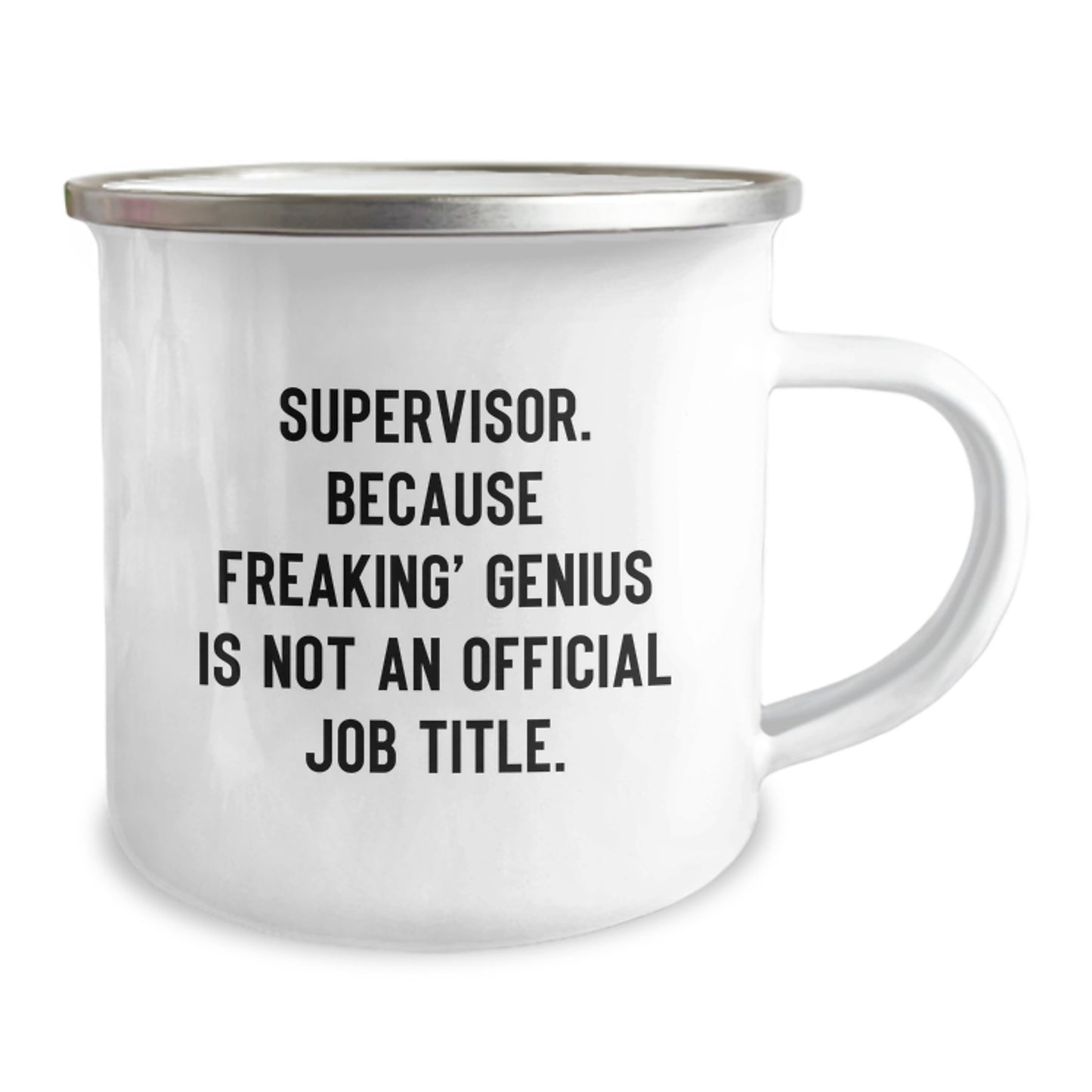 Birthday Gift for Her Supervisor Camping Mug – Freaking Genius Title - Image 2