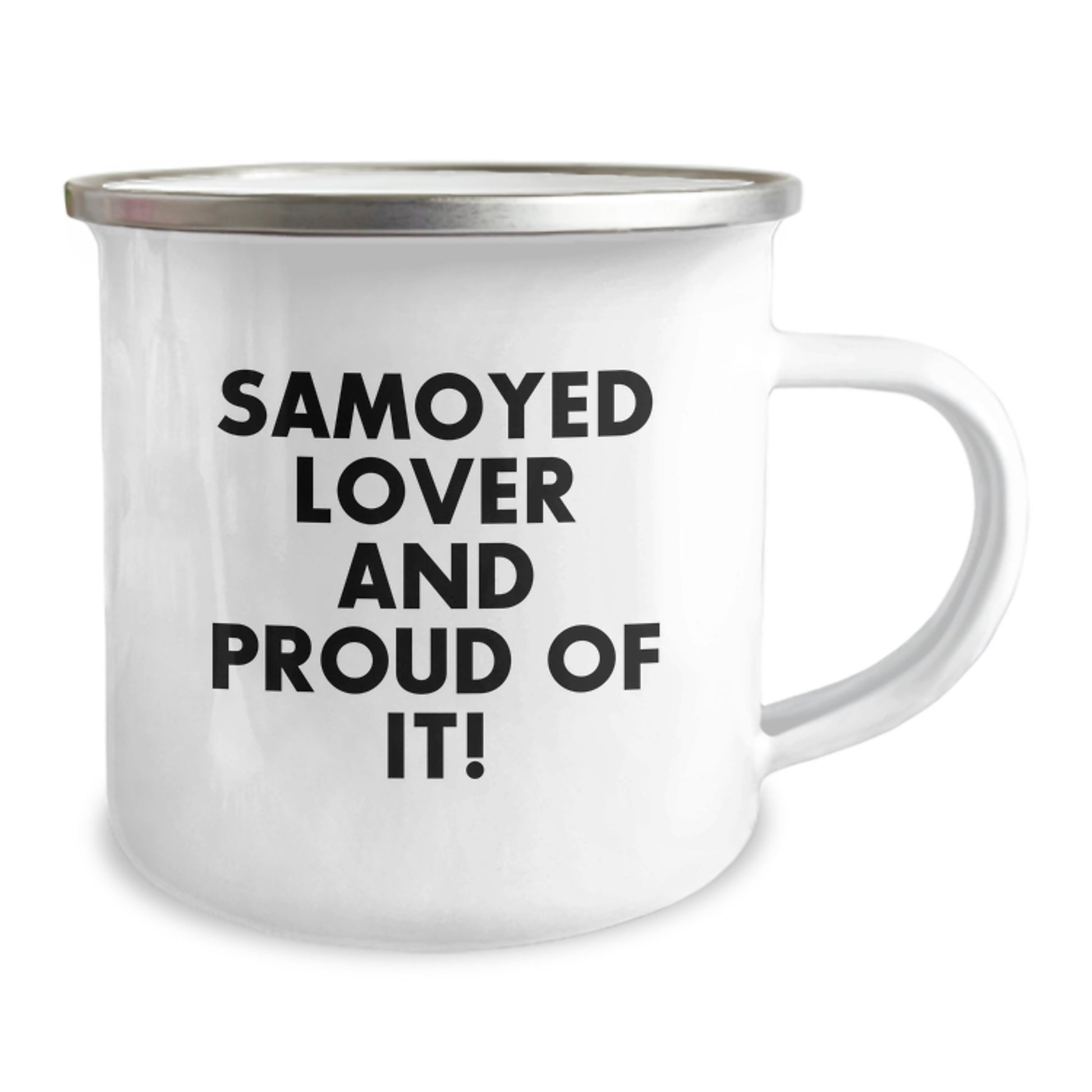 Samoyed Dog Lover's Camping Mug - Funny Gifts from Men to Women on Valentine's, Perfect for Samoyed Dog Owners, Unique Samoyed Dog Enthusiast Mug - Image 2
