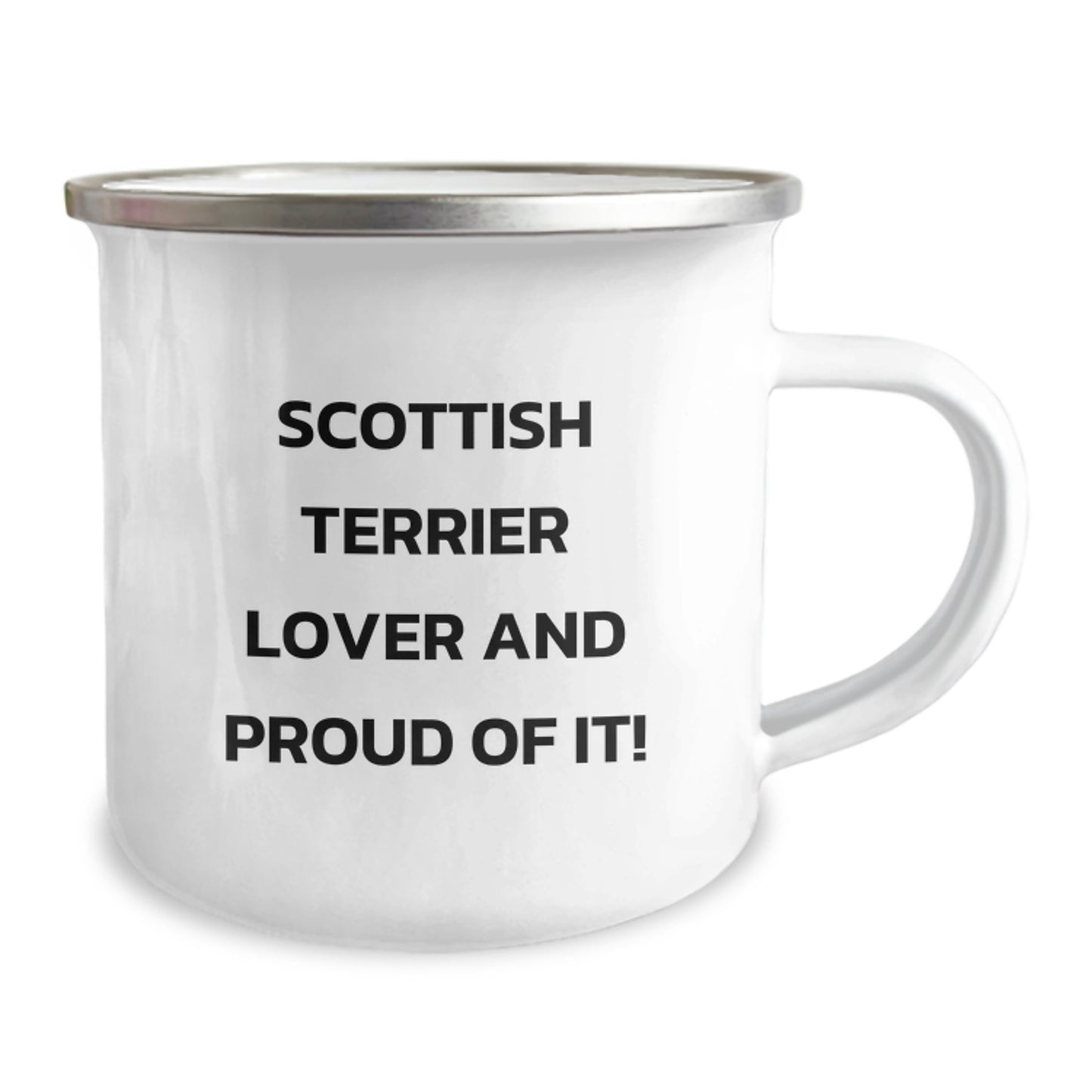 Scottish Terrier Lover Gifts from Friends to Scottish Terrier Dog Owners on Valentine's Funny Camping Mug - Image 2