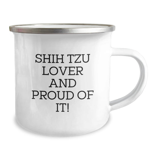 Shih Tzu Dog Lover Gifts From Men to Women on Valentine's Funny Camping Mug - Image 2