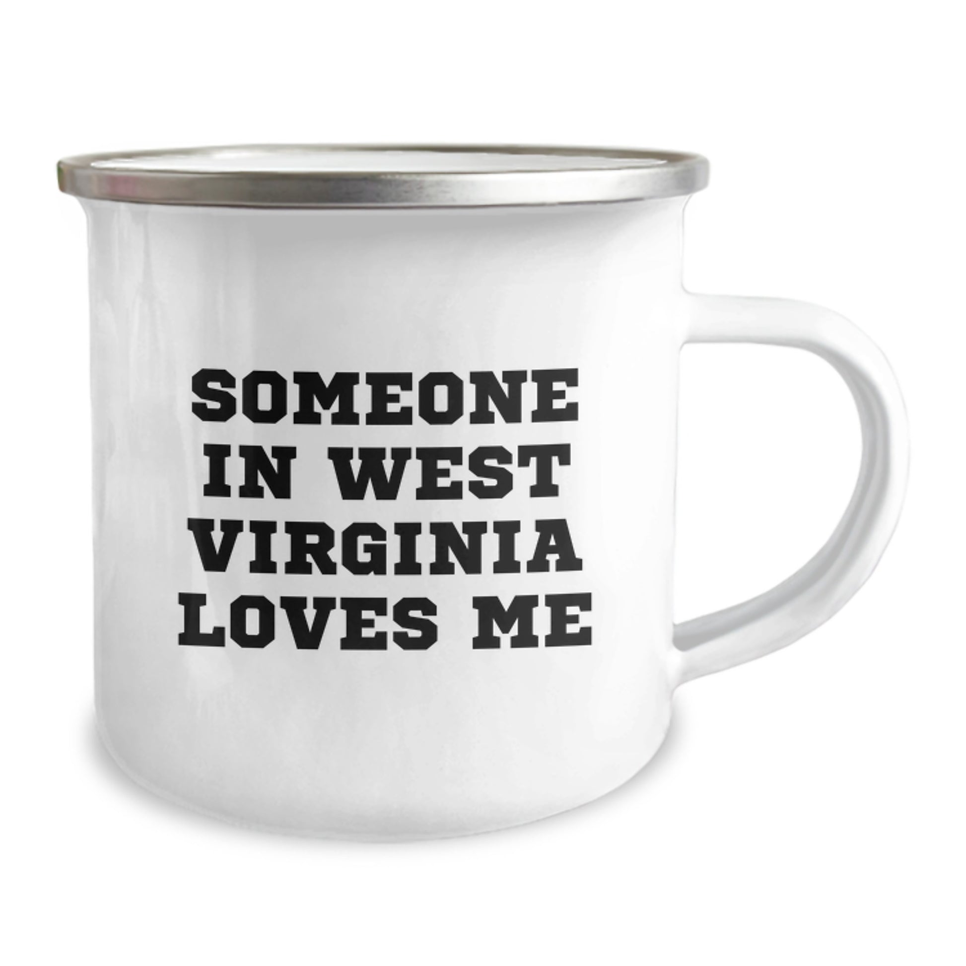 West Virginia Gifts for Men or Women, Funny Camping Mug, Someone In West Virginia Loves Me Valentine's Unique - Image 2