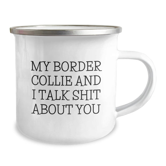 Funny Border Collie Dog Camping Mug Gifts from Men to Friends for Graduation - Image 2