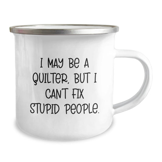 Quilter Keepsake Camping Mug for Him Birthday Gift with Quote - Image 2
