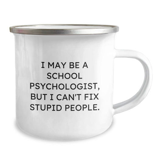 Funny School Psychologist Gifts for Men, School Psychologist Humor Mug, Camping Mug for Friends, Graduation Unique Gifts from Coworkers to School Psychologist - Image 2