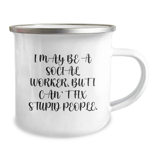 Social Worker Keepsake Camping Mug for Him Graduation Gift Stainless - Image 2