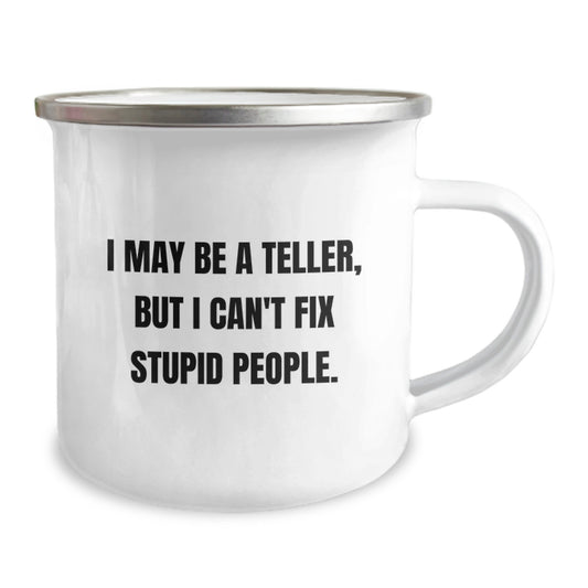 Funny Teller Quotes Gifts from Friends to Family Members for Graduation Unique Celebrations, 12 oz Stainless Steel Enamel Camping Mug - Image 2