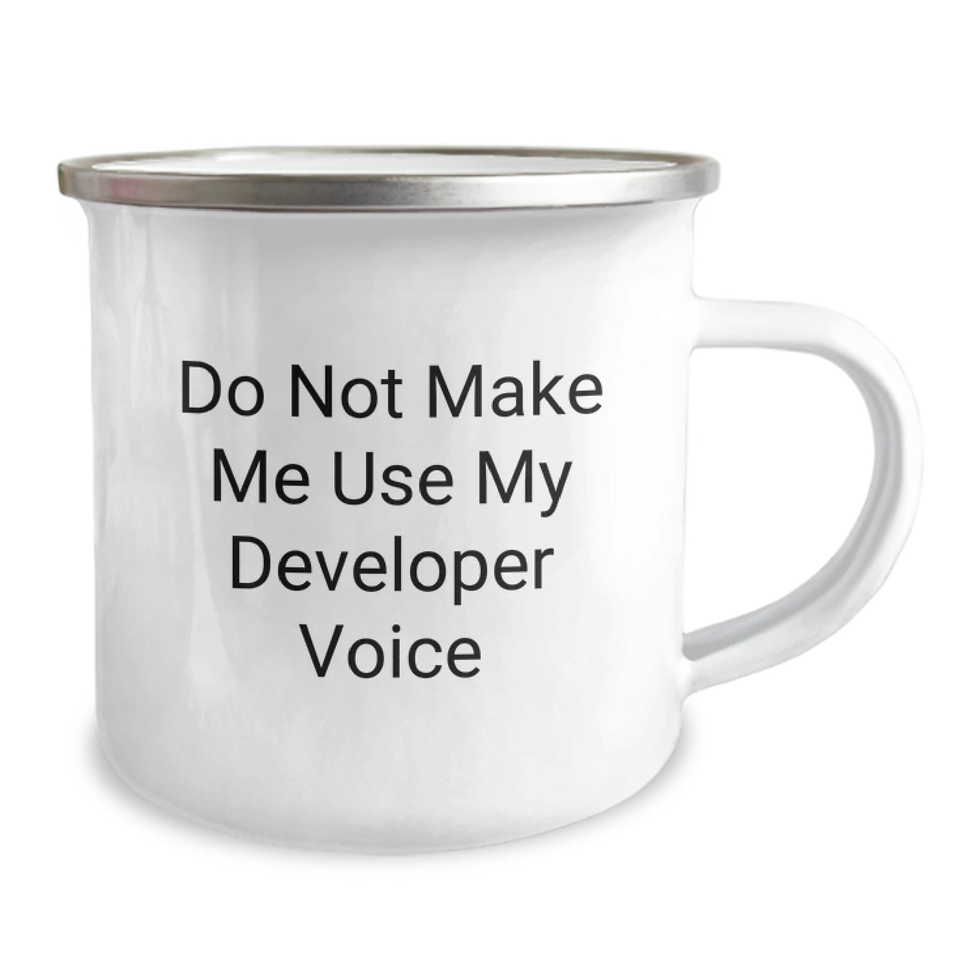 Developer Keepsake Camping Mug for Him Birthday Gift 12oz Enamel Finish - Image 2