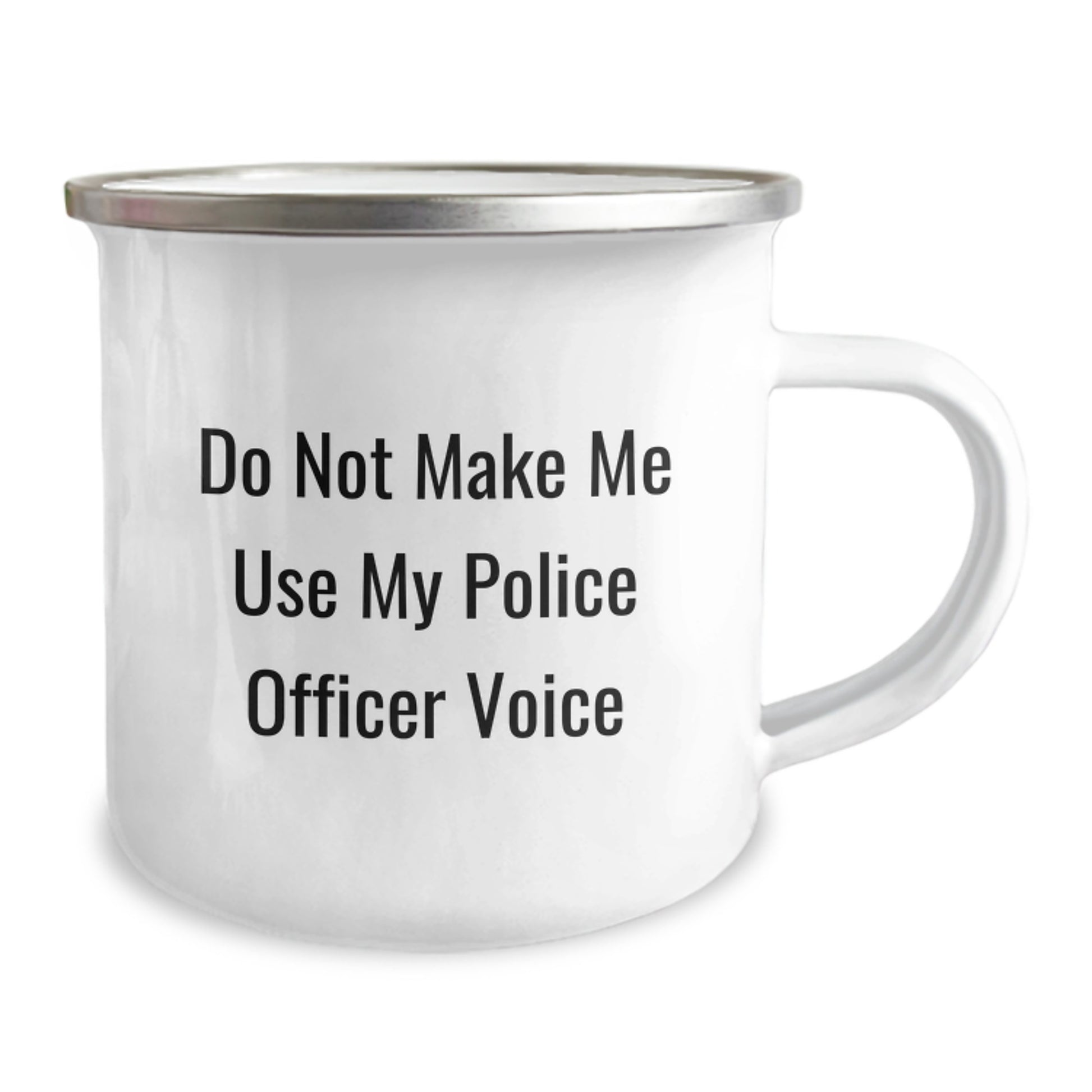 Police Officer Camping Mug Memento for Teens Birthday Gift With Slogan - Image 2