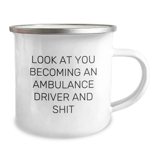 Fun Ambulance Driver Gifts from Friends to Ambulance Driver Men on Mother's Day Unique Camping Mugs with Funny Quote - Ambulance Driver - Image 2