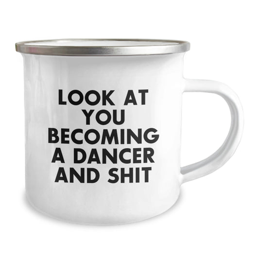 Graduation Dancer Gifts from Friends - Funny Dancer Becoming a Dancer Mug, Stainless Steel with Enamel Finish, 12 oz Capacity - Image 2