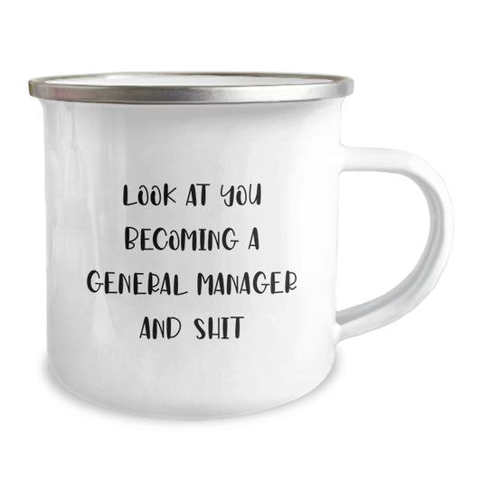 Funny General Manager Gifts from Men, Unique Valentine's Unique Gifts for General Manager, Camping Mug with Inspirational Quote - Image 2