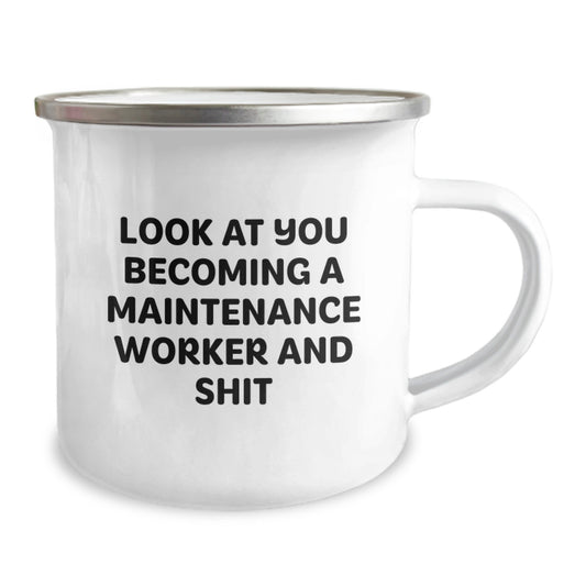 Funny Maintenance Worker Gifts from Friends for the New Maintenance Worker in Your Life, Unique Gifts for Maintenance Worker After Graduation, Funny Camping Mug for Camping Lovers - Image 2