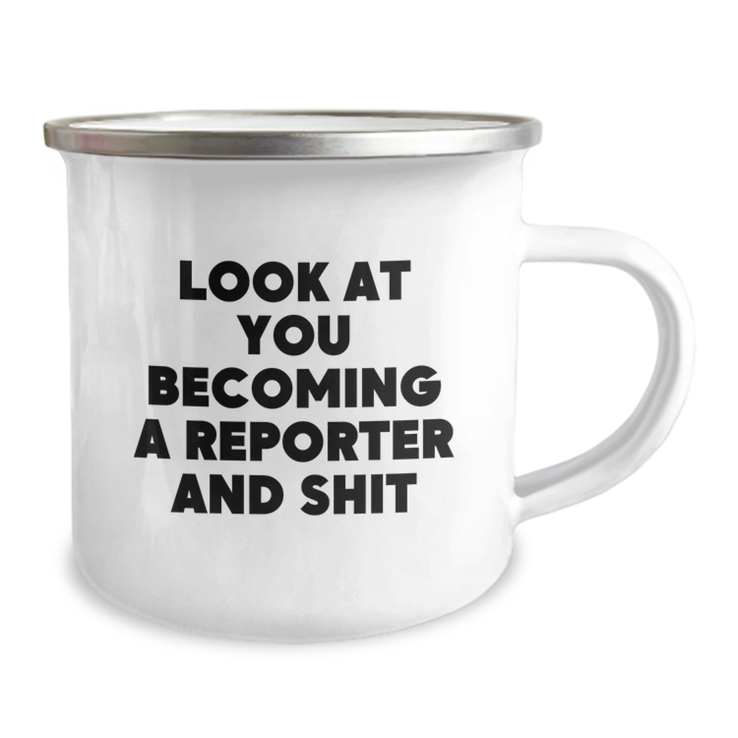 Sassy Reporter Camping Mug – Birthday Gift for Friends Novelty - Image 2