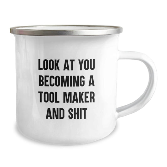 Tool Maker Keepsake Camping Mug for Him Birthday Gift with Enamel Finish - Image 2