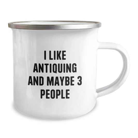 Antiquing Enthusiast's Camping Mug Gifts from Friends for Graduation Unique Antiques Lover - Image 2