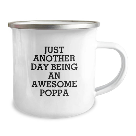 Poppa's Awesome Camping Mug for Graduation Unique Gifts from Family - Funny Quote - Image 2