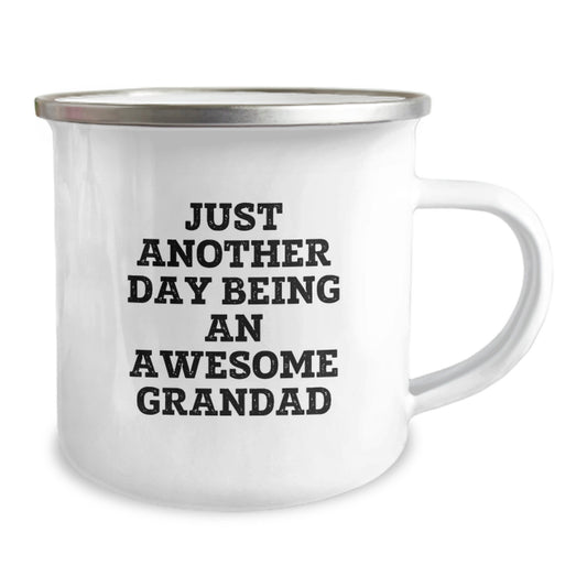 Gifts for Grandad, Funny Camping Mug, Just Another Day Being an Awesome Grandad, Unique Graduation Gifts for Men from Family - Image 2