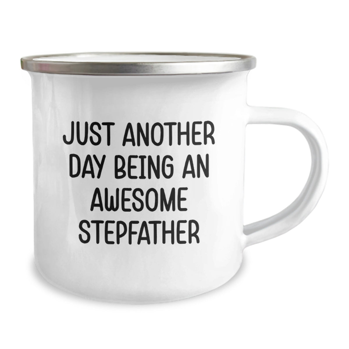 Funny Stepfather Gifts for Him, Birthday Unique Presents from Family, Camping Mug with 'Just Another Day Being An Awesome Stepfather' Quote - Image 2