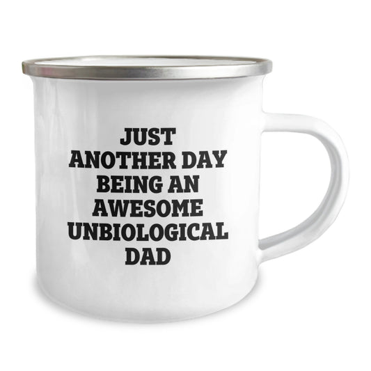Funny Gifts from Unbiological Dad, Unbiological Dad Enthusiasts, Birthday Unique Gifts for Unbiological Dad, Camping Mug - Image 2