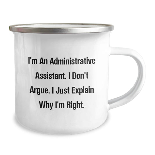 Funny Quotes For Administrative Assistant Camping Mug Gifts on Birthday Unique from Coworkers - Image 2