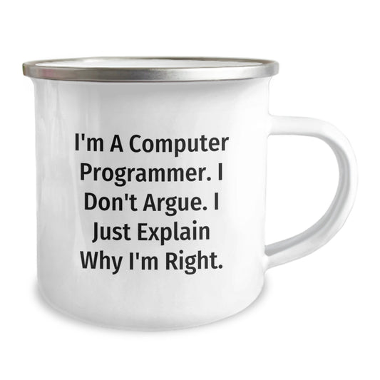 Funny Computer Programmer Gifts from Mom, A Unique Mother's Day Unique Gifts for Computer Programmer Friends and Family, Camping Mug - Image 2