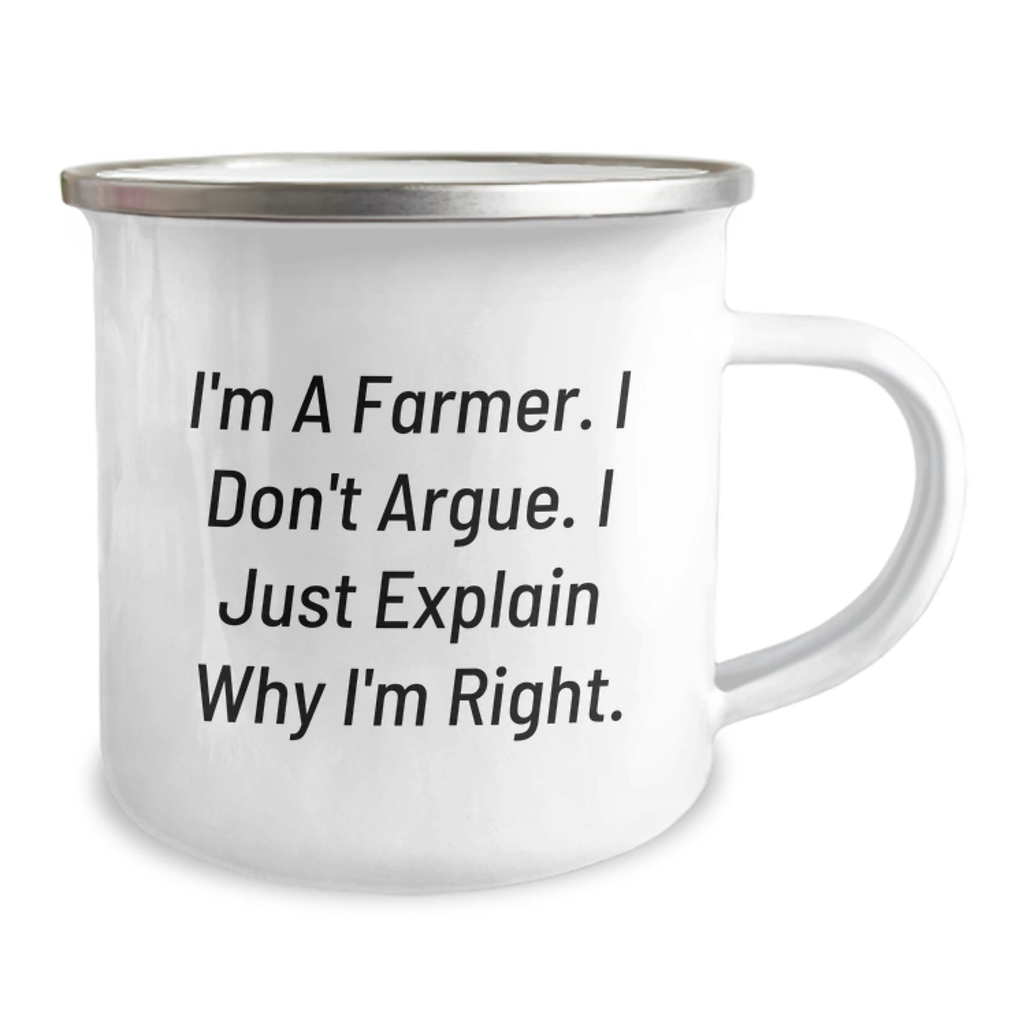 Birthday Gift for Her Camping Mug – I'm A Farmer. I Don't Argue. I - Image 2
