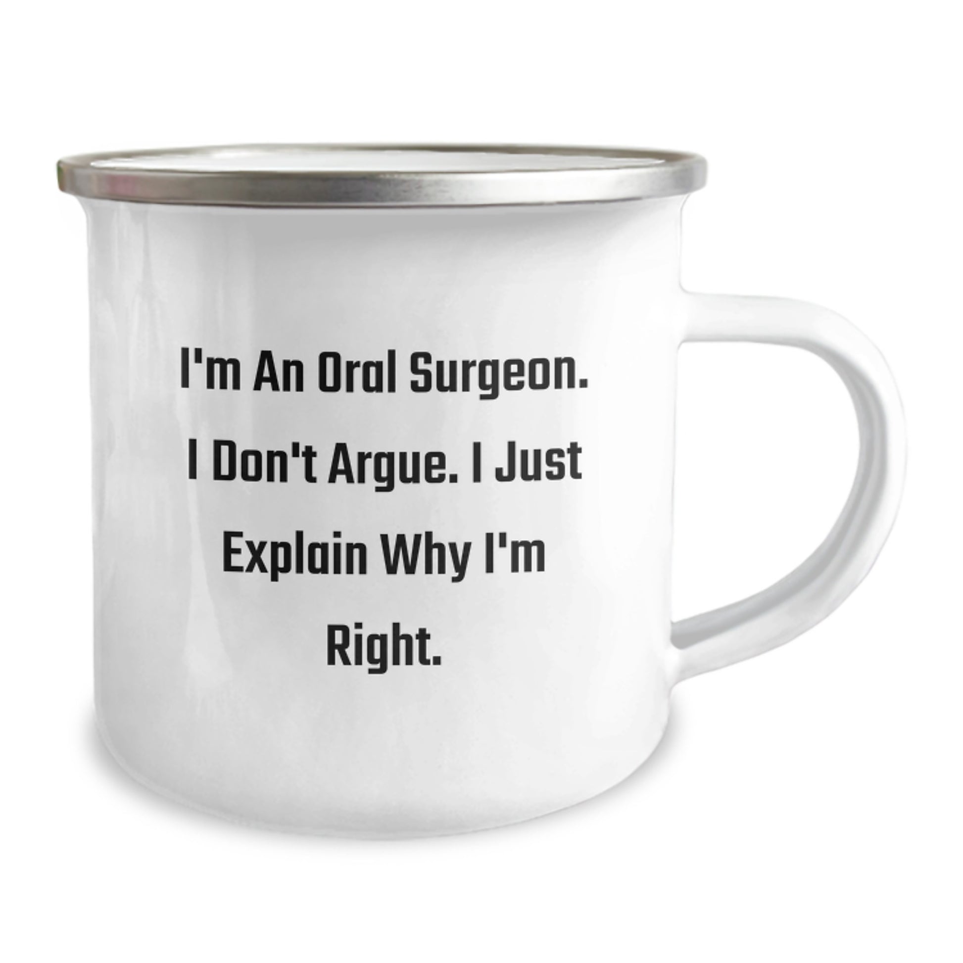 Funny Oral Surgeon Gifts for Men from Friends - Camping Mug with Humorous Quote for Graduation Unique Gifts - Image 2
