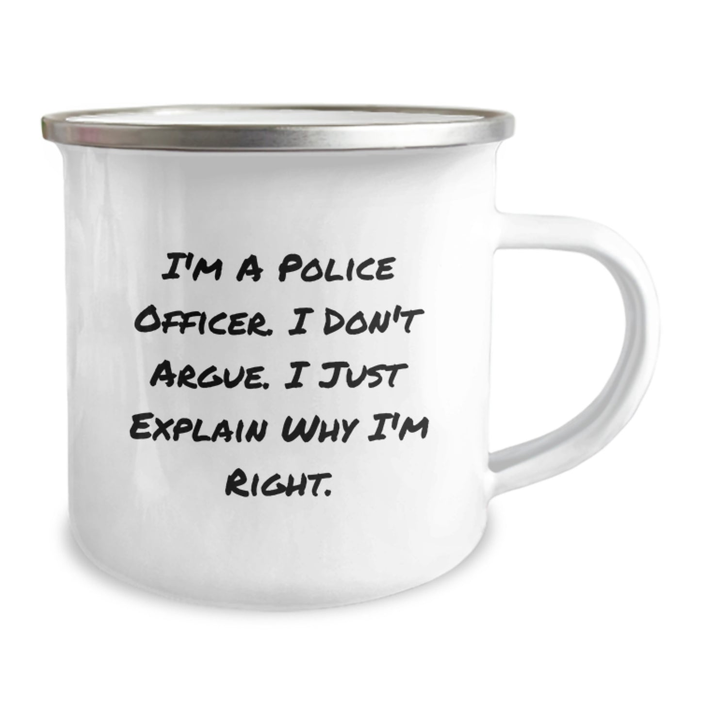 Police Officer Keepsake Camping Mug for Him Birthday Gift Stainless - Image 2
