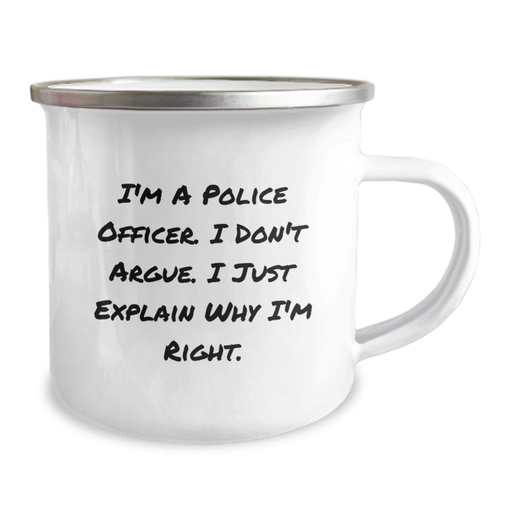 Police Officer Keepsake Camping Mug for Him Birthday Gift Stainless - Image 2