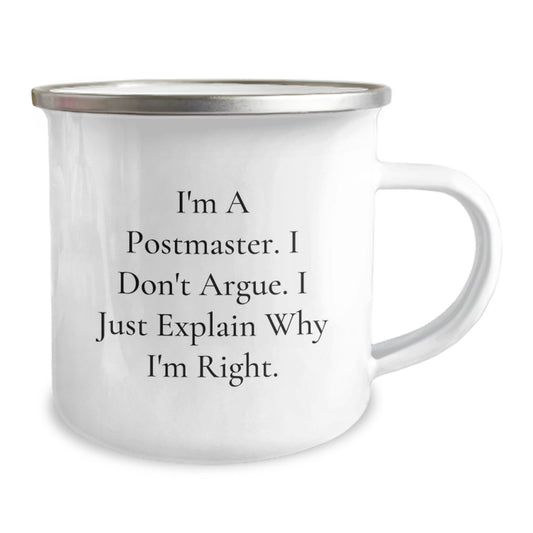 Funny Postmaster Gifts for Men, Gifts from Friends to Postmaster with Camping Mug, Valentine's Unique Gifts - Image 2