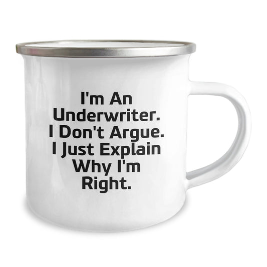 Funny Underwriter Gifts from Friends - I'm an Underwriter Gifts for Men, Women & Coworkers - Camping Mug - Graduation Unique Gifts for Underwriter Professionals - Image 2